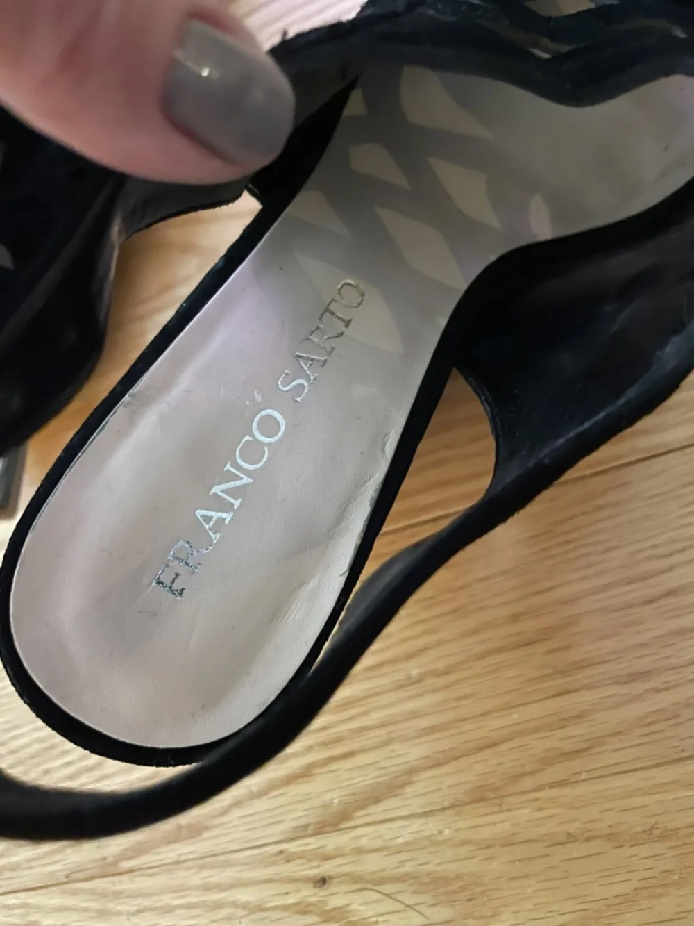 Franco Sarto Sandals, Platform Heels, Suede Lattice Look